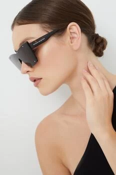 Alexander McQueen ochelari de soare femei, culoarea maro