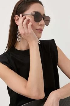 Balenciaga ochelari de soare BB0278S femei, culoarea maro