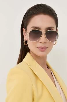 Chloé ochelari de soare CH0183S femei, culoarea auriu