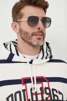 David Beckham ochelari de soare barbati, culoarea auriu