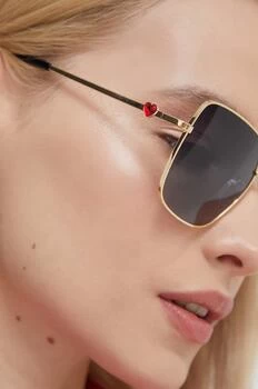 Love Moschino ochelari de soare femei, culoarea auriu