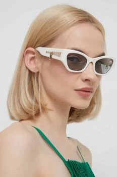 Moschino ochelari de soare femei, culoarea alb