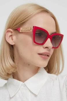Moschino ochelari de soare femei, culoarea roz