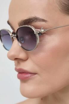 Vivienne Westwood ochelari de soare femei, culoarea argintiu