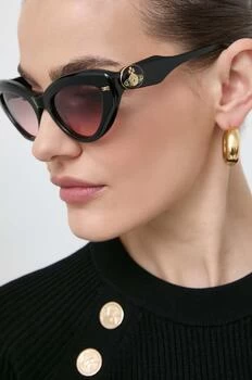 Vivienne Westwood ochelari de soare femei, culoarea negru