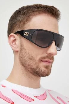 DSQUARED2 ochelari de soare barbati, culoarea negru, D2 0124 S