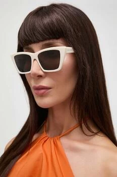 Saint Laurent ochelari de soare femei, culoarea alb