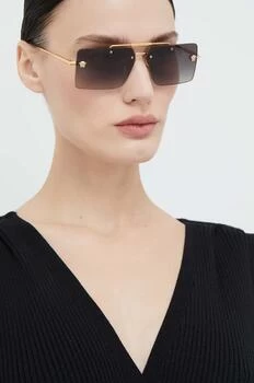 Versace ochelari de soare femei, culoarea auriu
