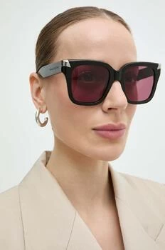 Alexander McQueen ochelari de soare femei, culoarea negru, AM0440S