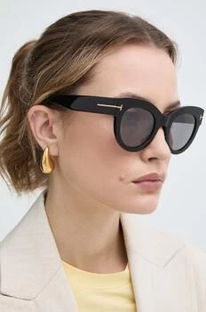 Tom Ford ochelari de soare femei, culoarea negru, FT1063_5101C