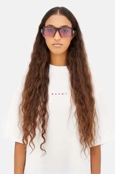 Marni ochelari de soare Zamalek Faded Burgundy femei, culoarea roz, EYMRN00054.004.LCS