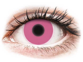 Lentile de contact colorate ColourVUE Crazy Glow Pink - fără dioptrie (2 lentile)