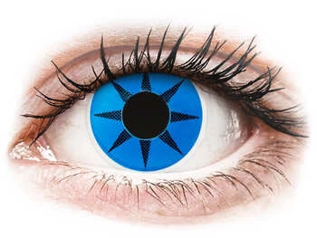 Lentile de contact colorate ColourVUE Crazy Lens - Blue Star - fără dioptrie (2 lentile)