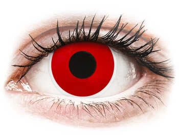 Lentile de contact colorate ColourVUE Crazy Lens - Red Devil - fără dioptrie (2 lentile)