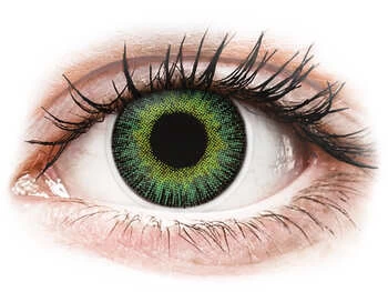 Lentile de contact colorate ColourVUE Fusion Green Yellow - fără dioptrie (2 lentile)