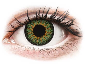Lentile de contact colorate ColourVUE Glamour Green - fără dioptrie (2 lentile)