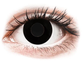 Lentile de contact colorate CRAZY LENS - Black Out - lentile zilnice cu dioptrie (2 lentile)