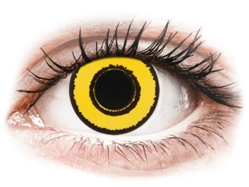 Lentile de contact colorate CRAZY LENS - Yellow Twilight - lentile zilnice cu dioptrie (2 lentile)